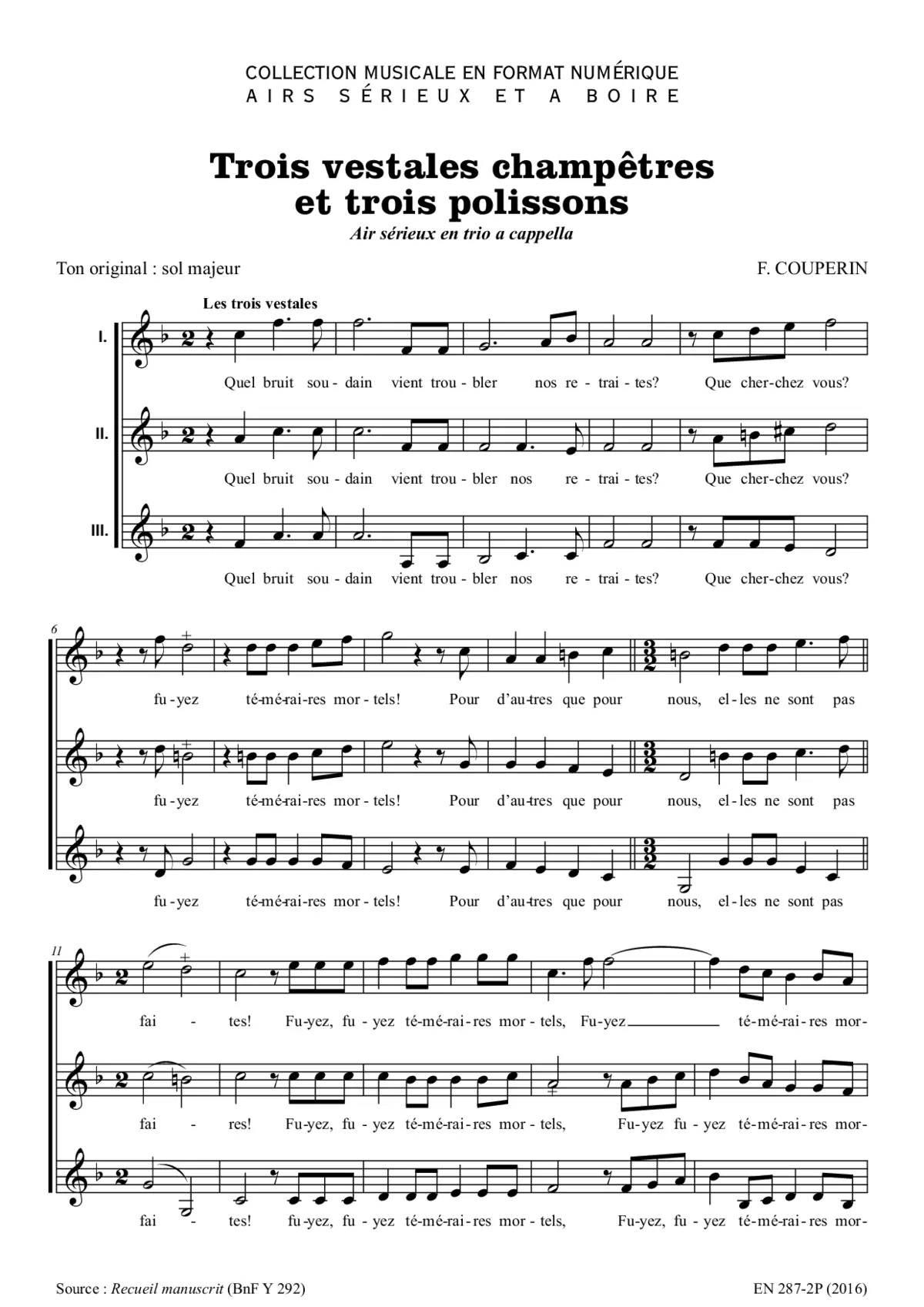 Trois vestales champêtres et trois polissons - Page 1
