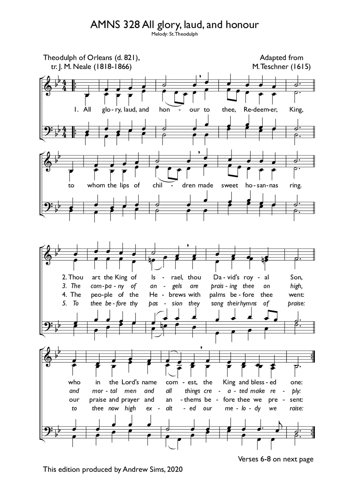 All glory, laud and honour - Page 1