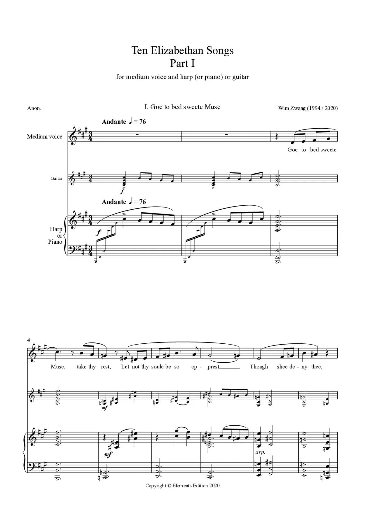 10 Elizabethan Songs - Page 1