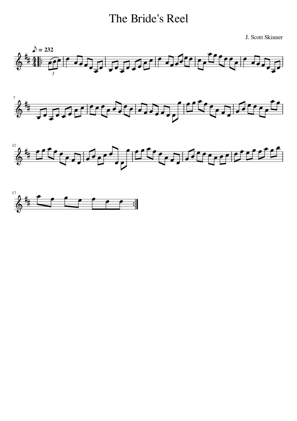 The Bride's Reel - Page 1