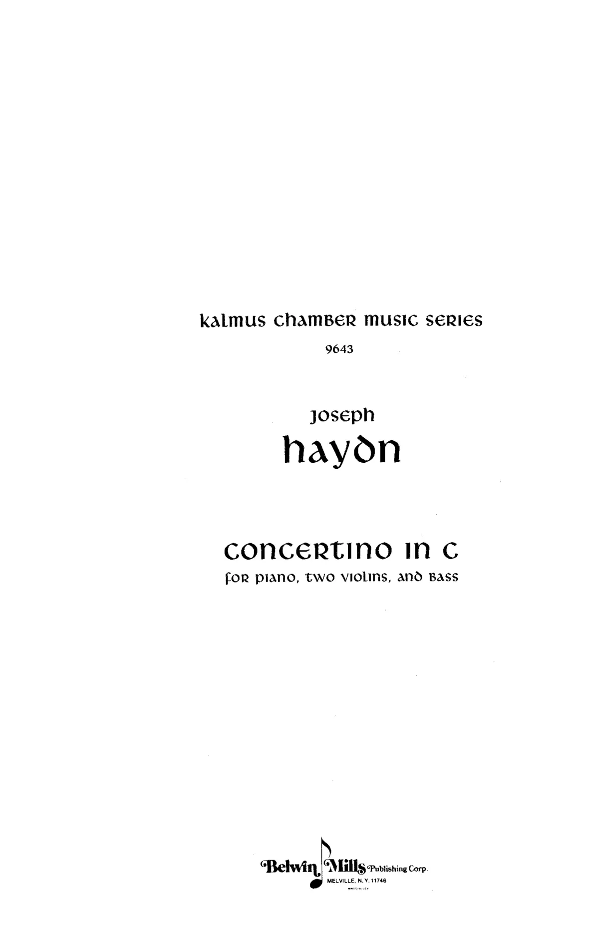Divertimento in C major - Page 1