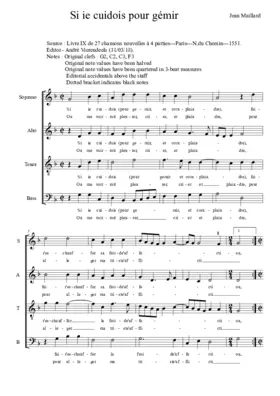 Si ie cuidois pour gémir