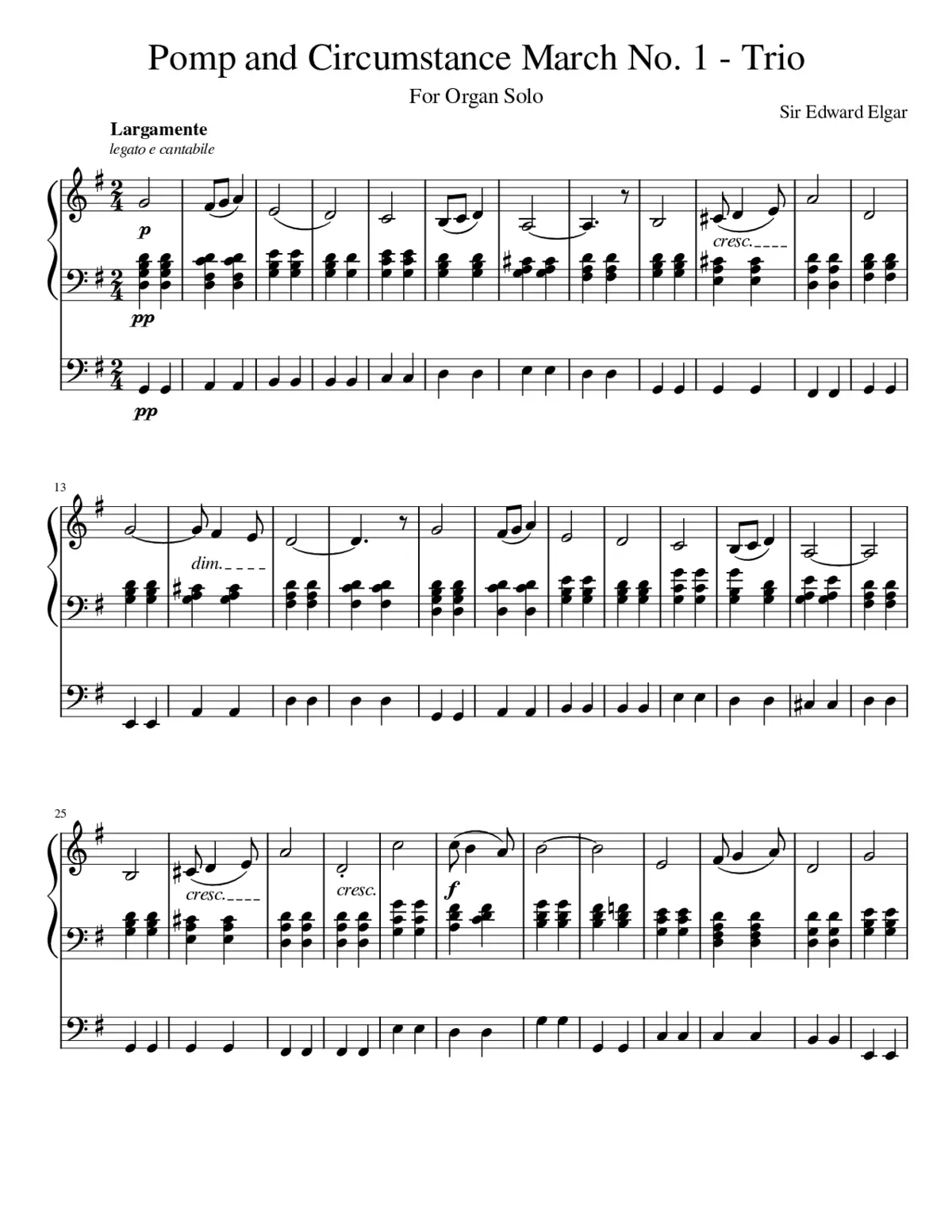 Pomp and Circumstance March No.1 Op.39 No.1 - Page 1