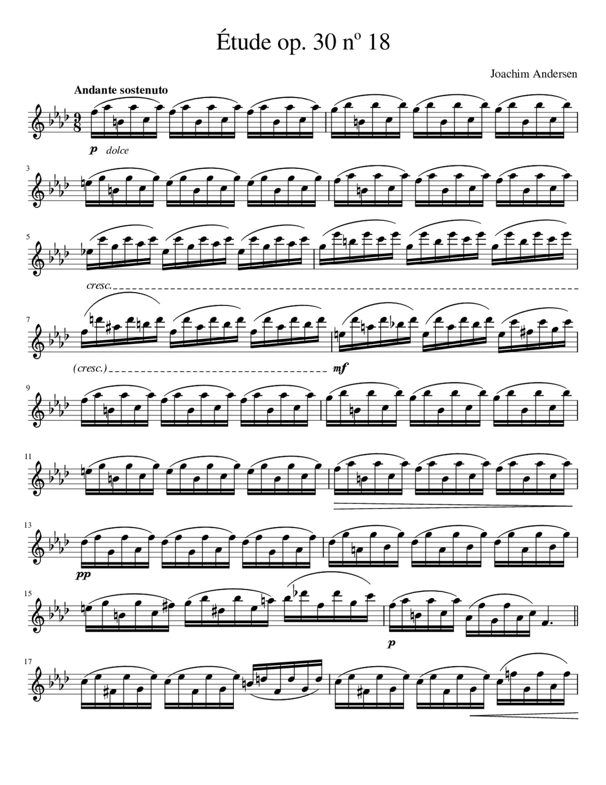 24 Etudes for Flute Op.30 - Page 1