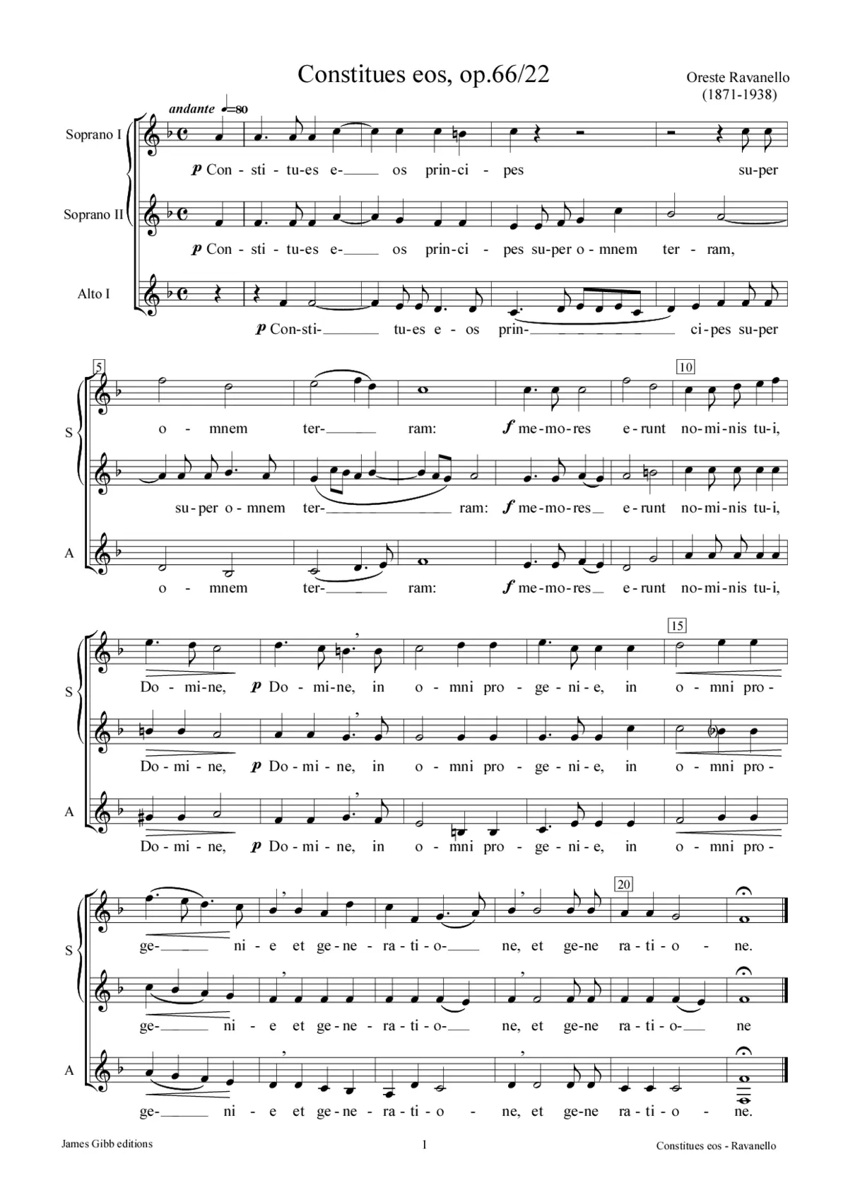 Constitues eos, op. 66/22 - Page 1