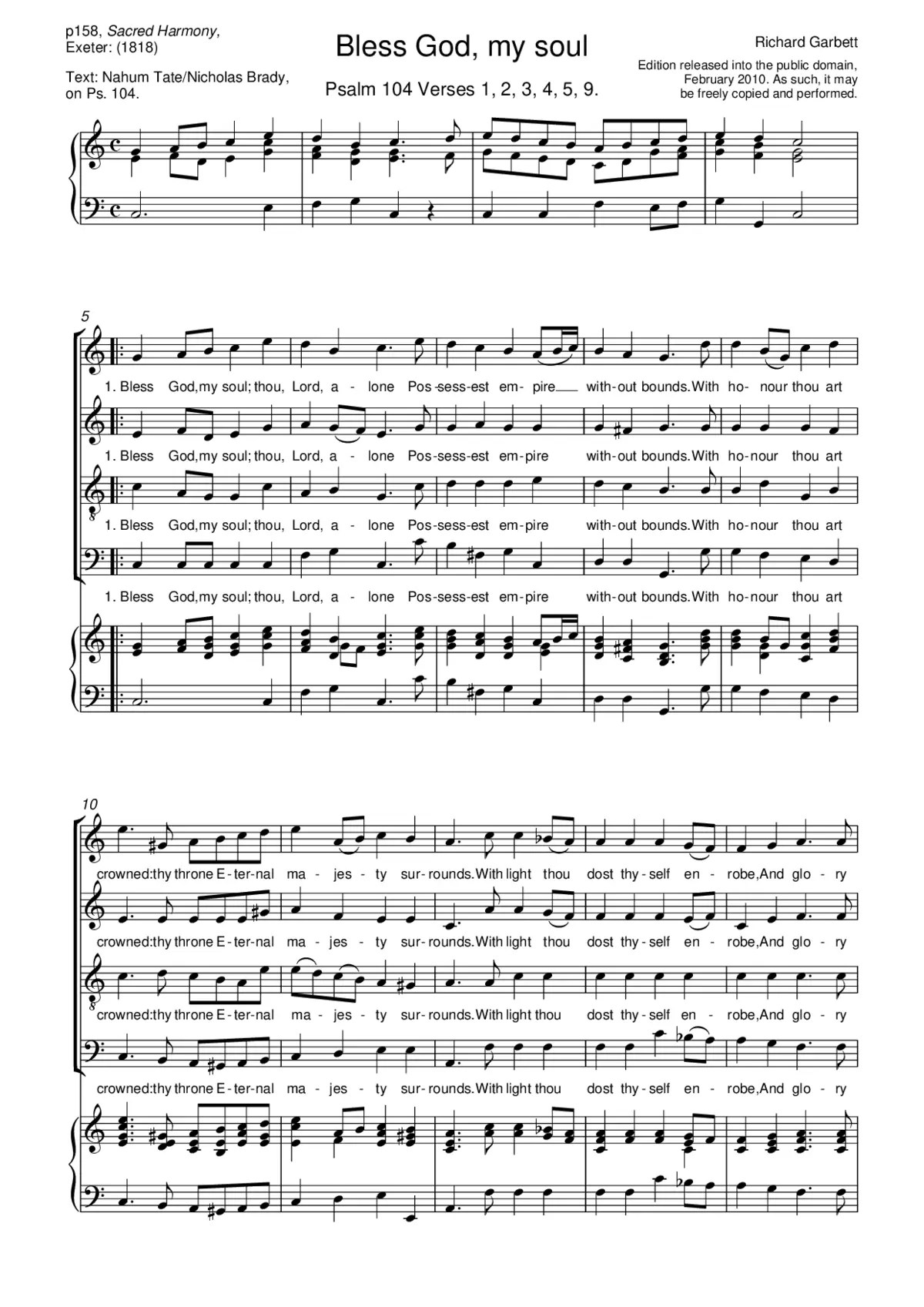 Bless God, my soul - Page 1