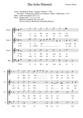 Der hohe Himmel jauchtzen soll