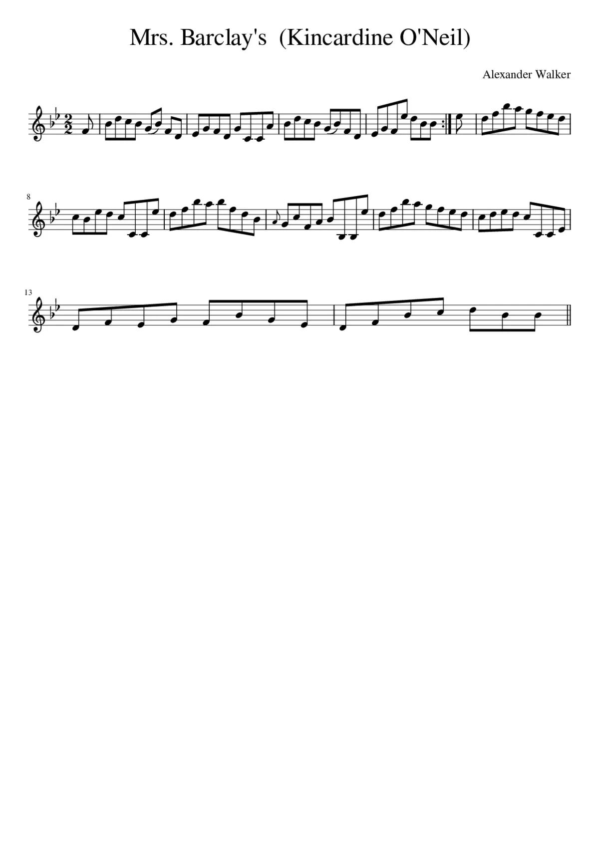 Mrs. Barclay's (Kincardine O'Neil) - Page 1