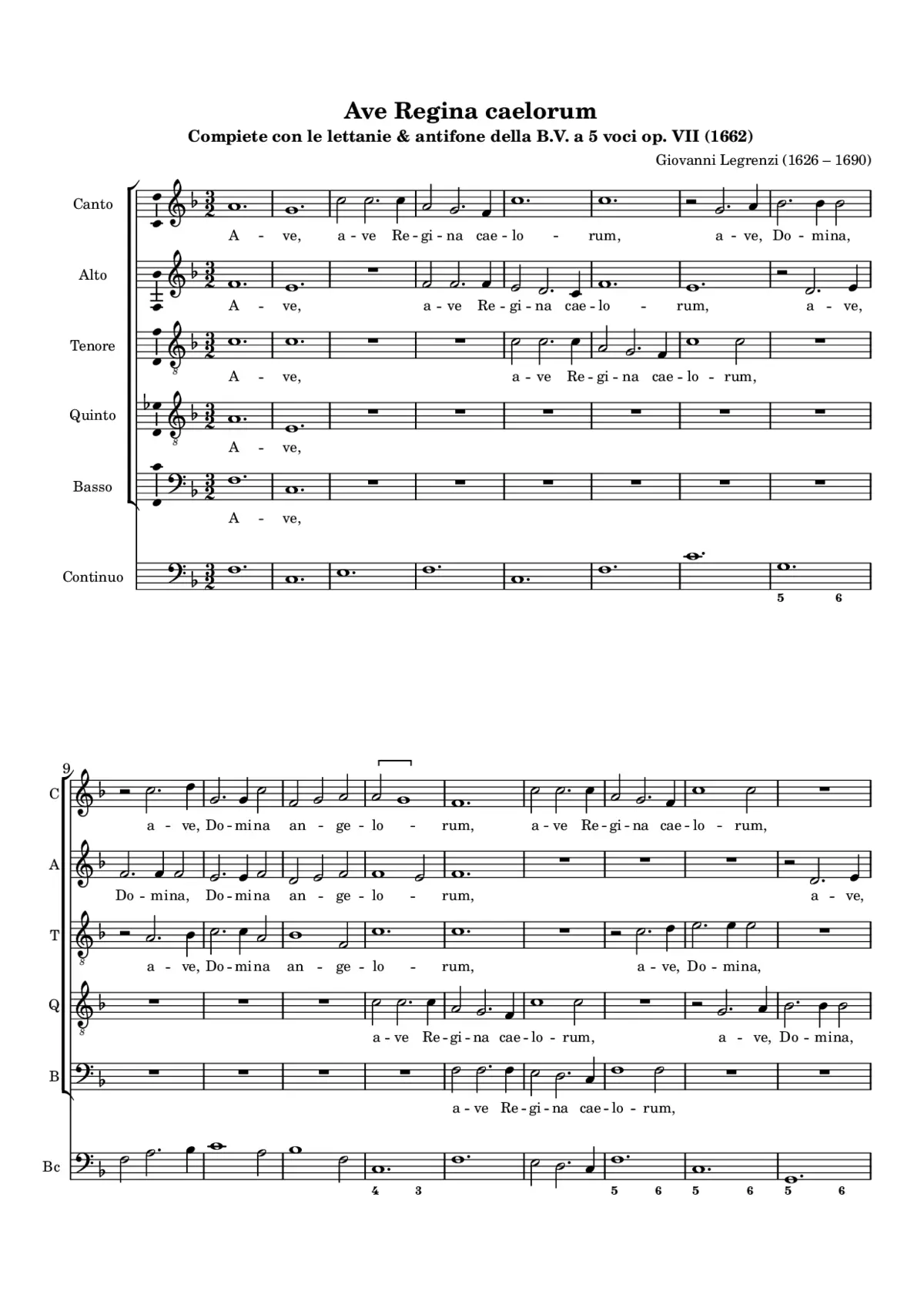 Ave Regina caelorum - Page 1