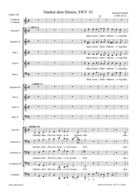 Danket dem Herren, denn er ist freundlich (Psalm 136), SWV 45