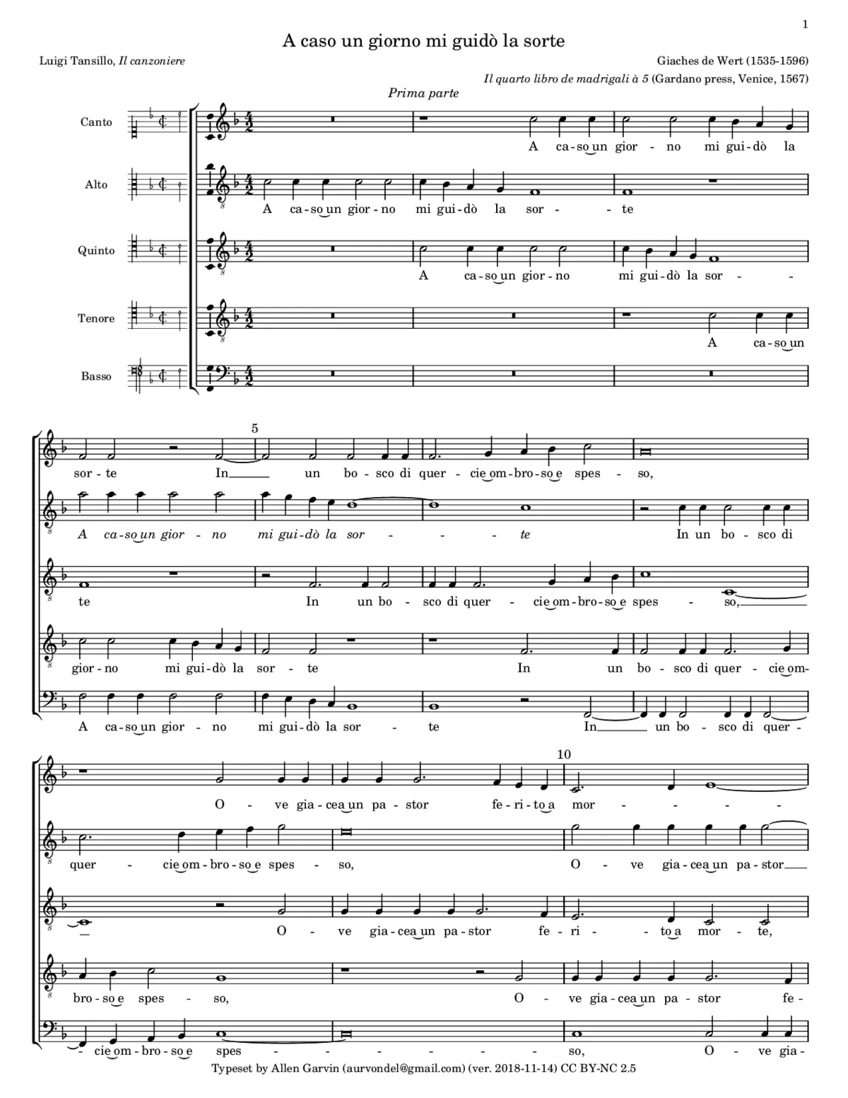 A caso un giorno mi guidò la sorte - Page 1