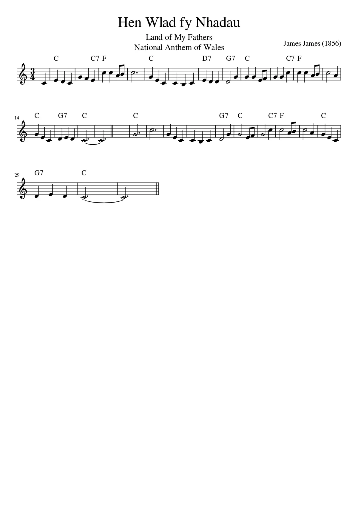 Hen Wlad Fy Nhadau - Page 1