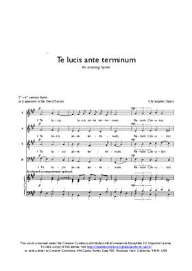 Te lucis ante terminum
