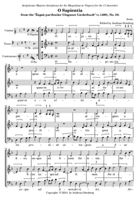 O Sapientia (Glogauer Liederbuch)