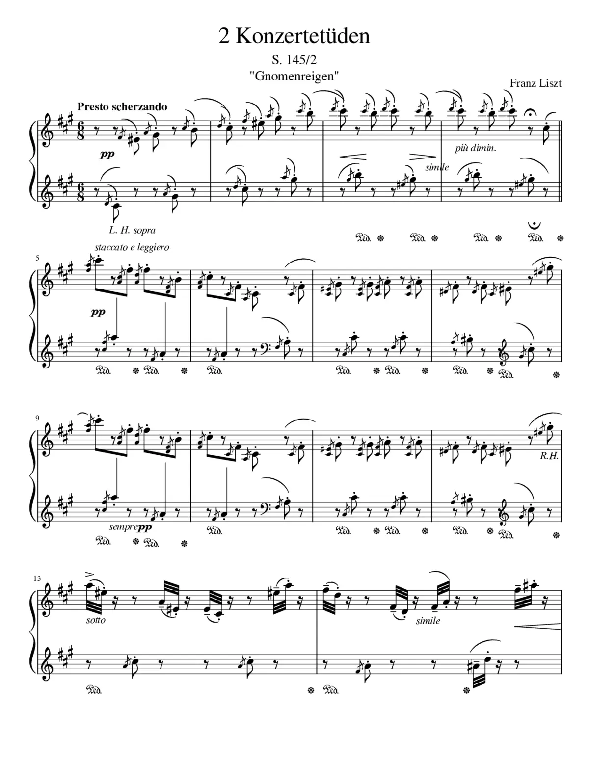 2 Konzertetüden S.145 - Page 1