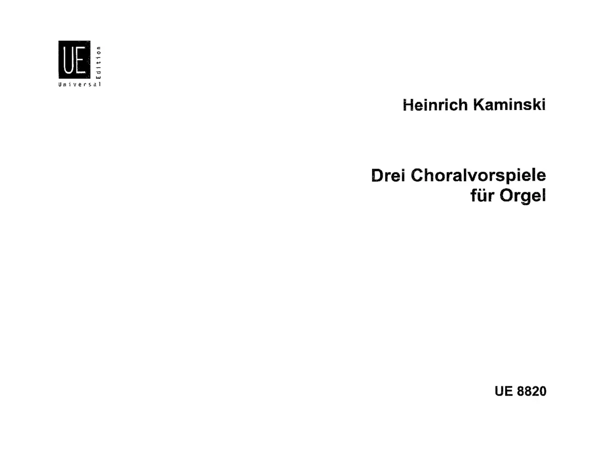 3 Choral Preludes for Organ - Page 1