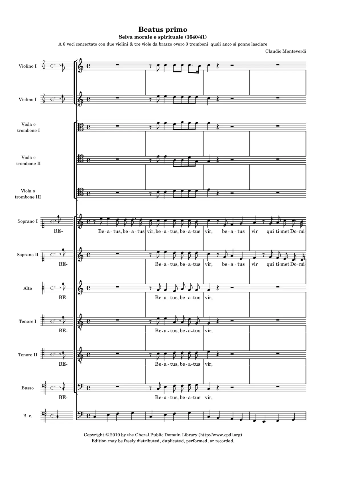 Beatus vir qui timet Dominum - Page 1