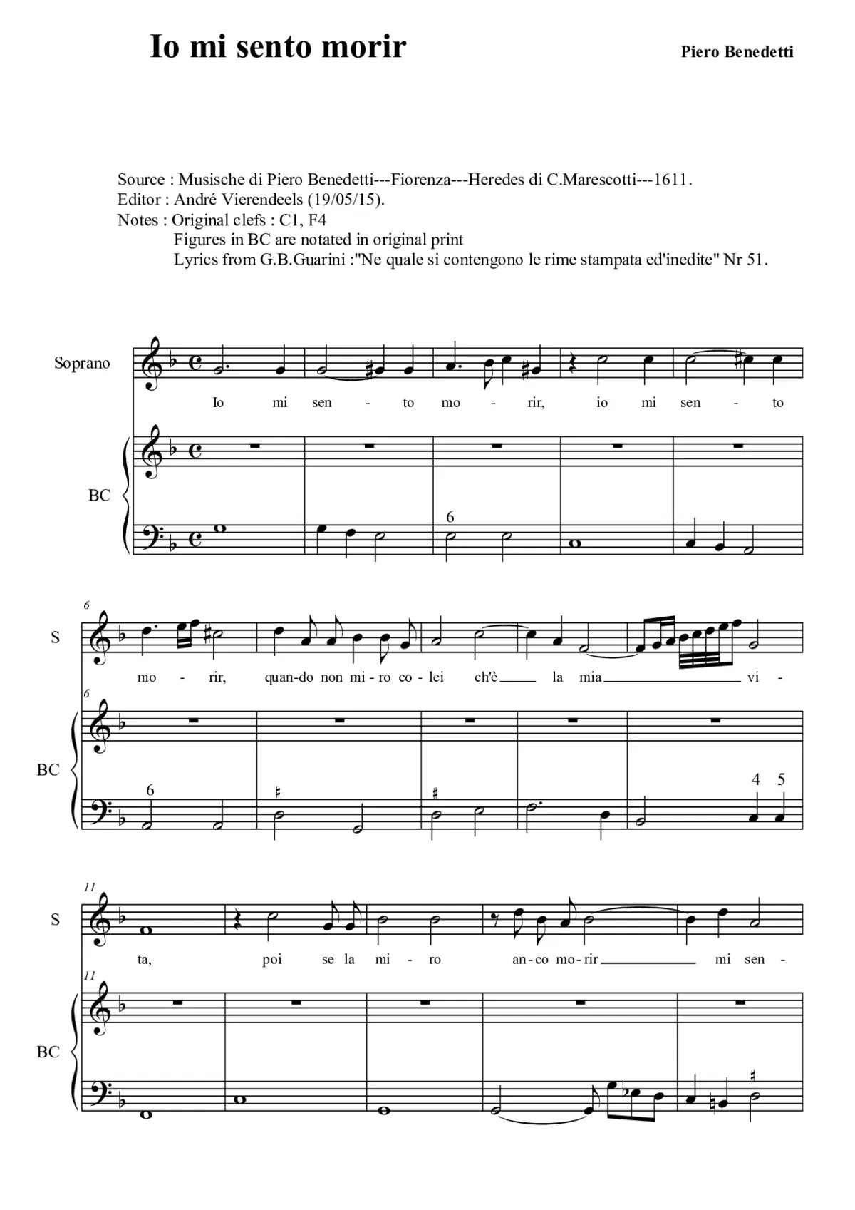 Io mi sento morir - Page 1