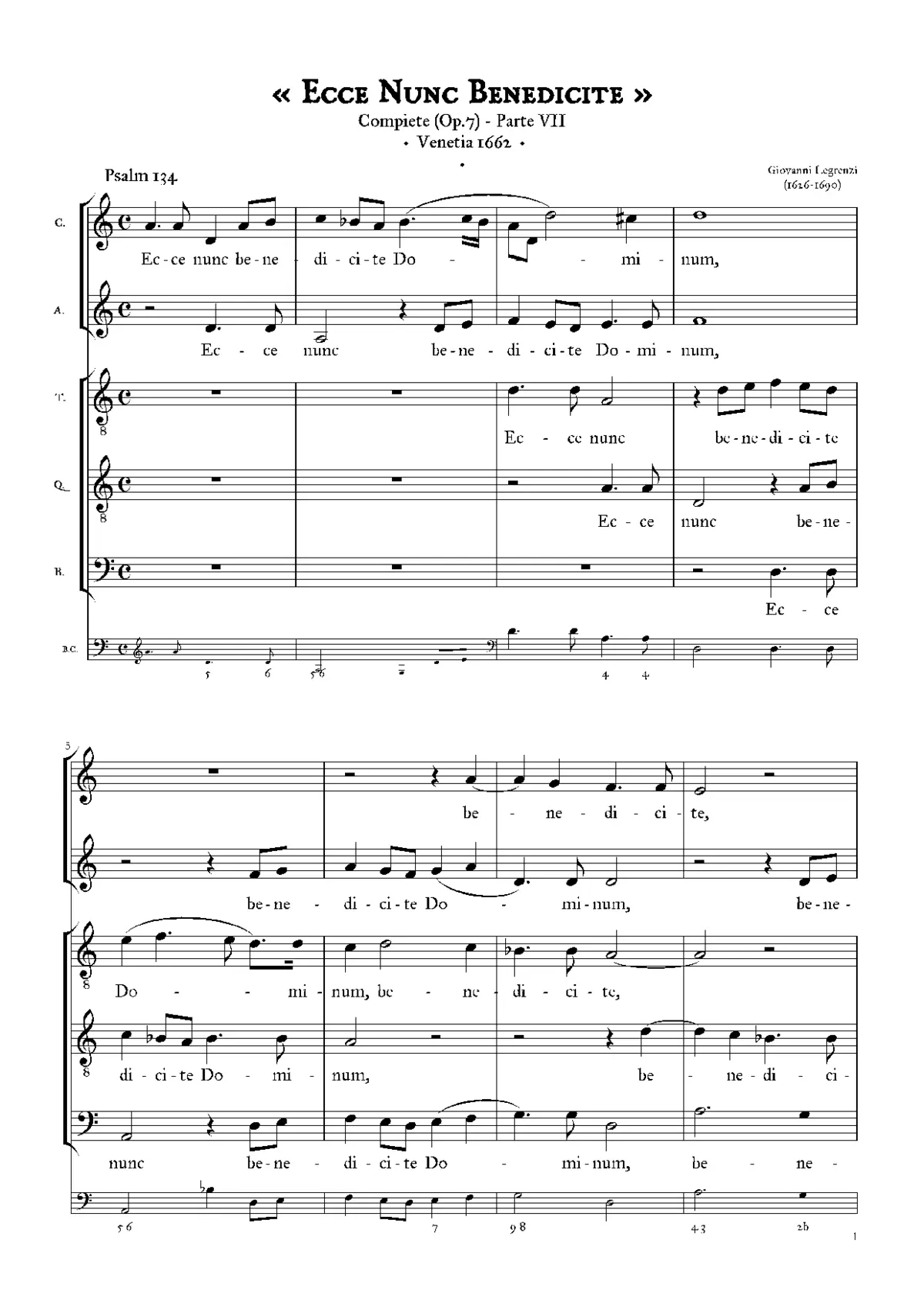 Ecce nunc benedicite - Page 1