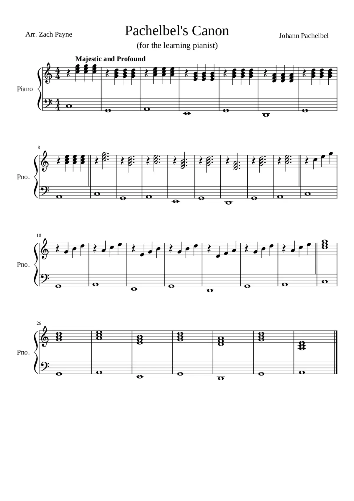 Canon and Gigue in D major P.37 - Page 1