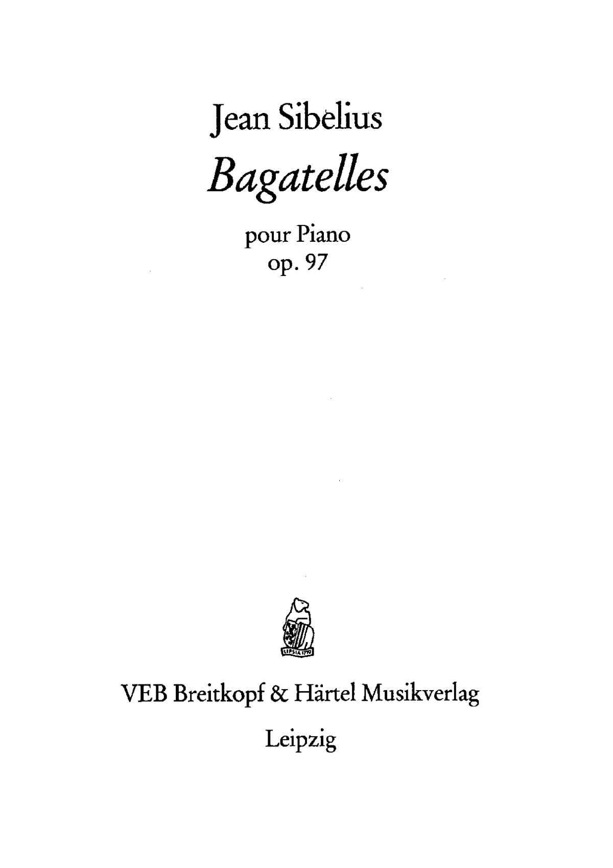6 Bagatelles for Piano, Op.97 - Page 1