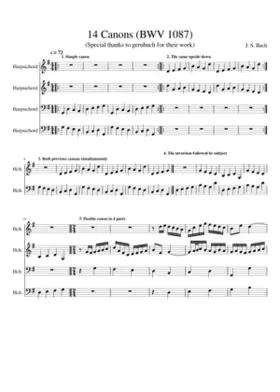 14 Canons BWV 1087