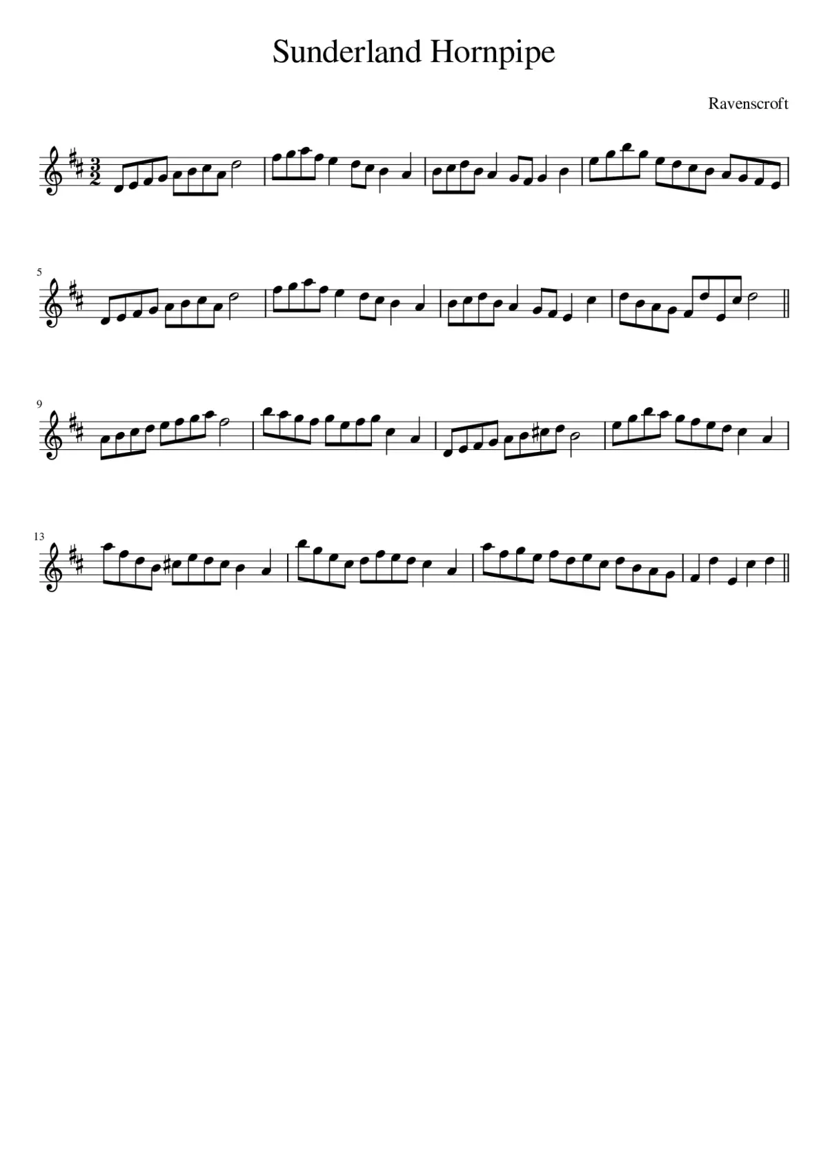 Sunderland Hornpipe - Page 1