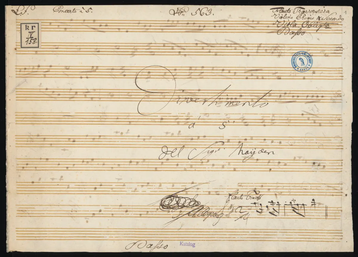Divertimento in D major - Page 1