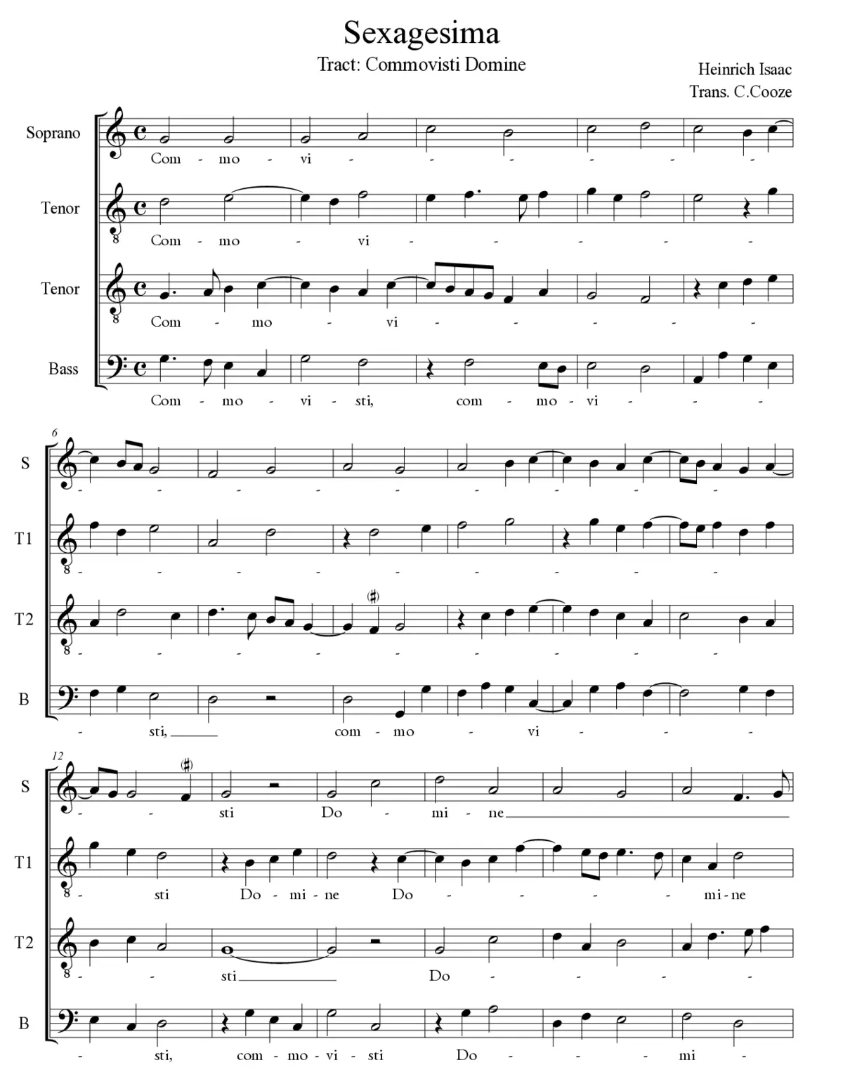 Commovisti Domine - Page 1