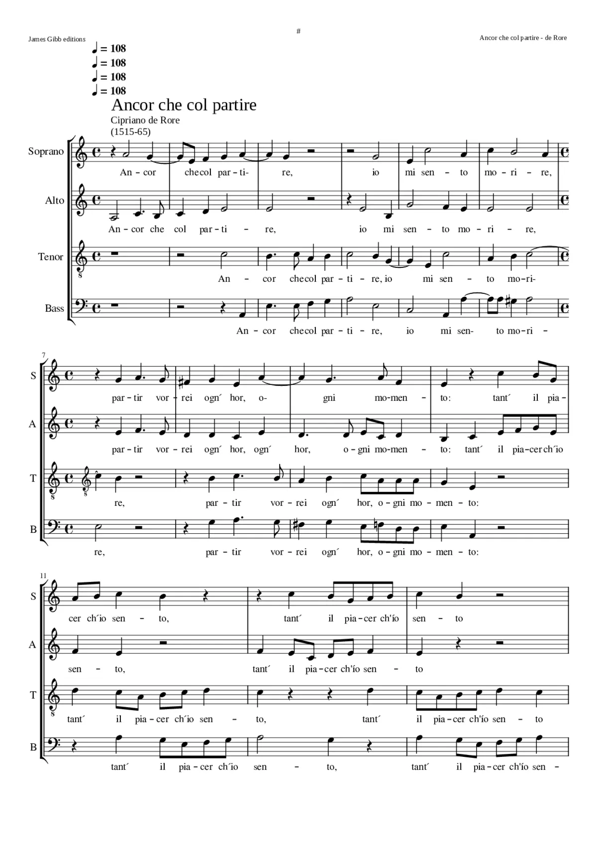 Ancor che col partire - Page 1