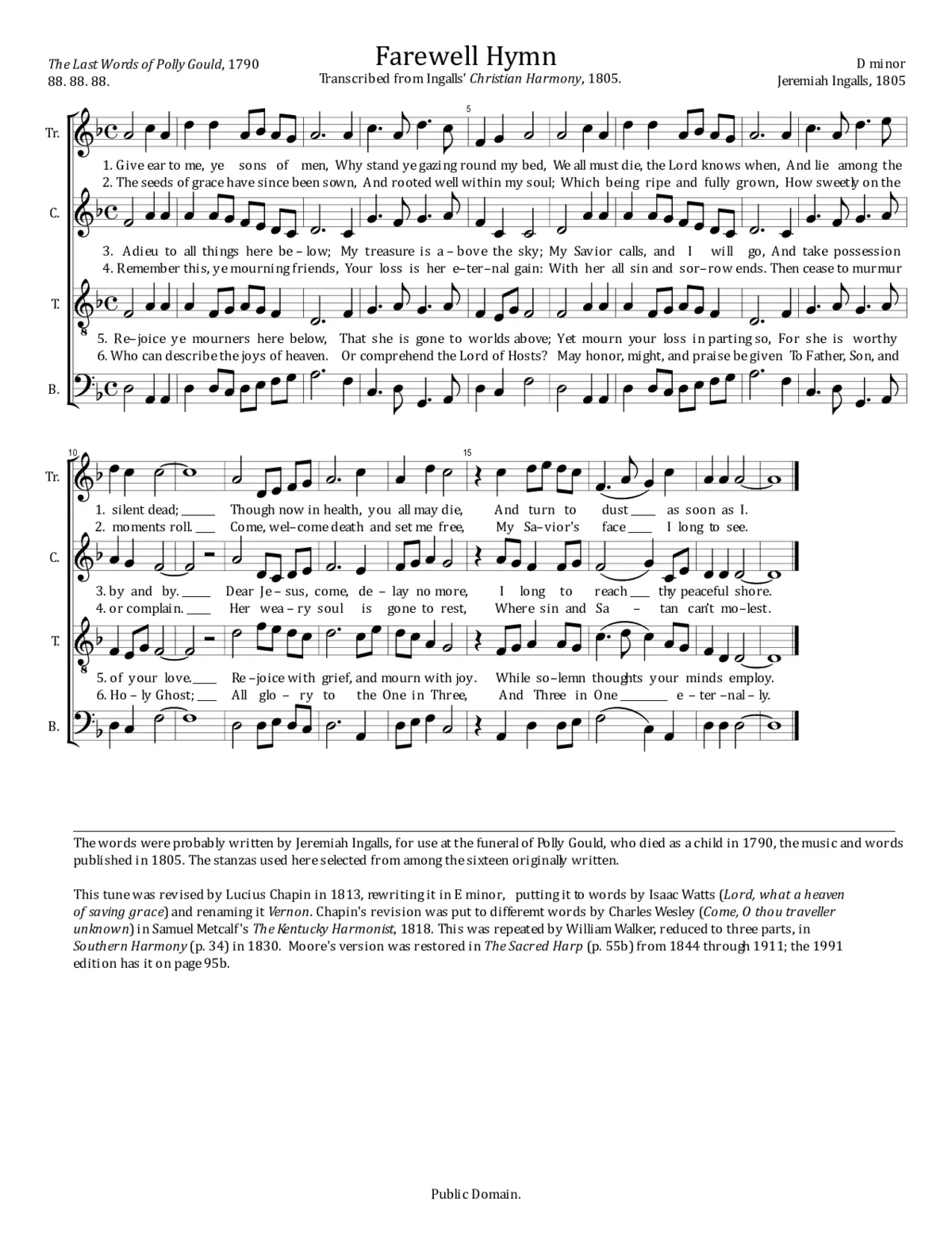 Farewell Hymn - Page 1