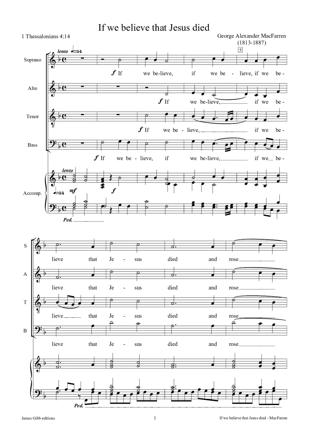 If we believe that Jesus died - Page 1