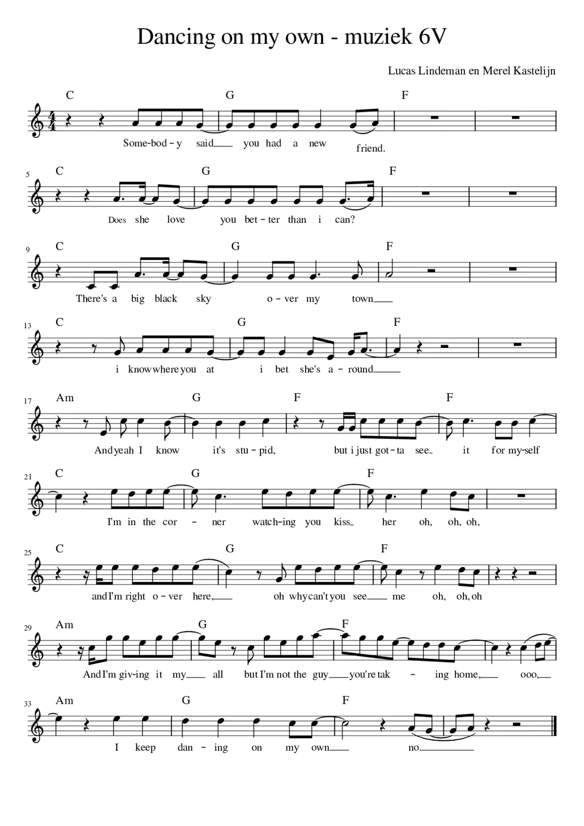 dancing on my own - Page 1