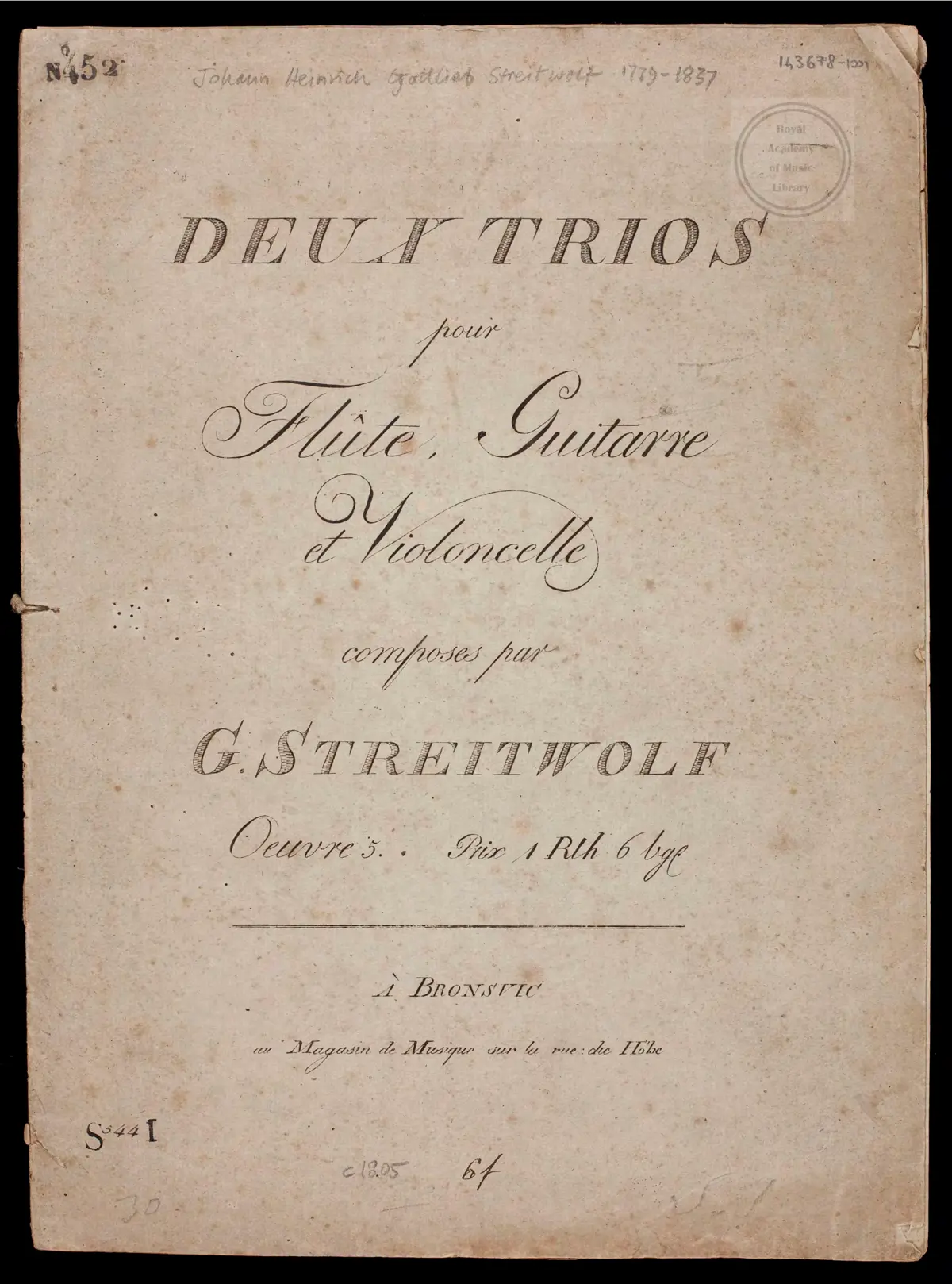 2 Trios pour Flute, Guitarre et Violoncelle - Page 1