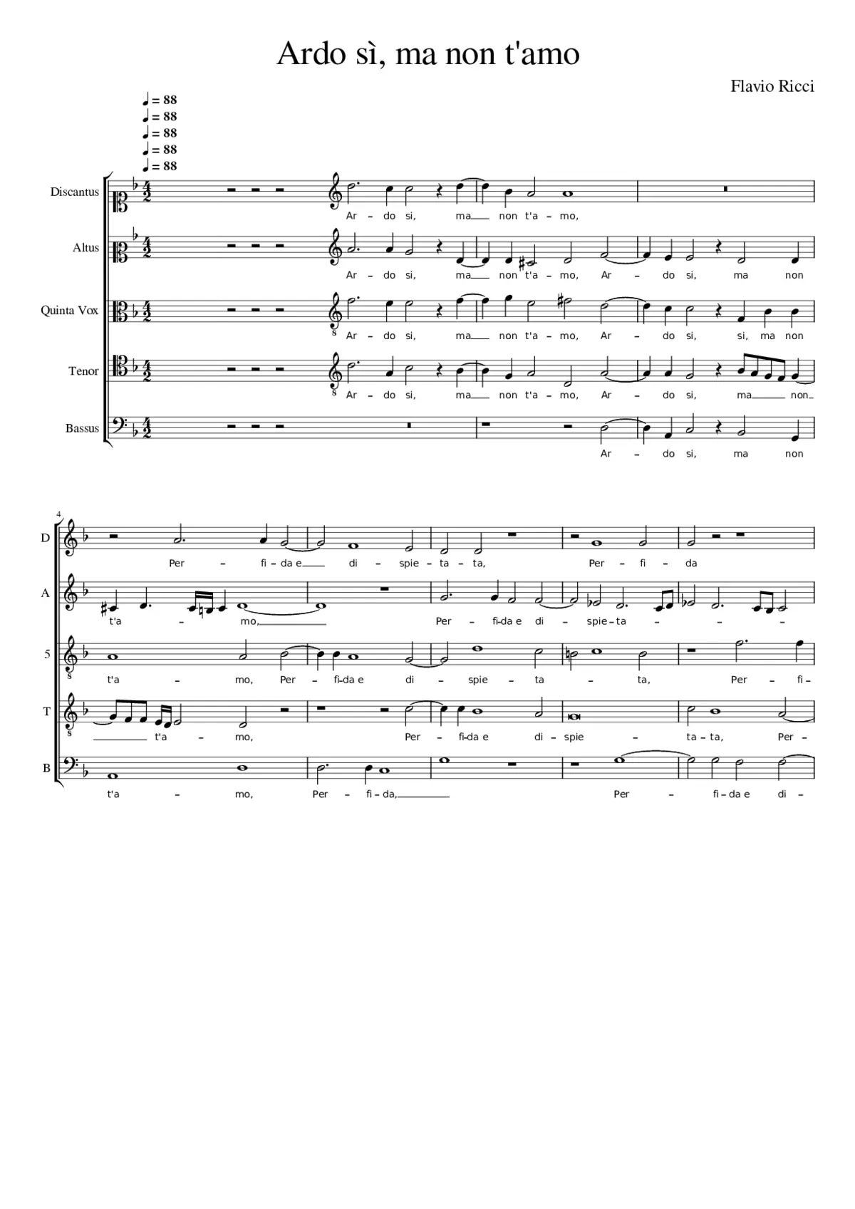 Ardo sì ma non t'amo - Page 1