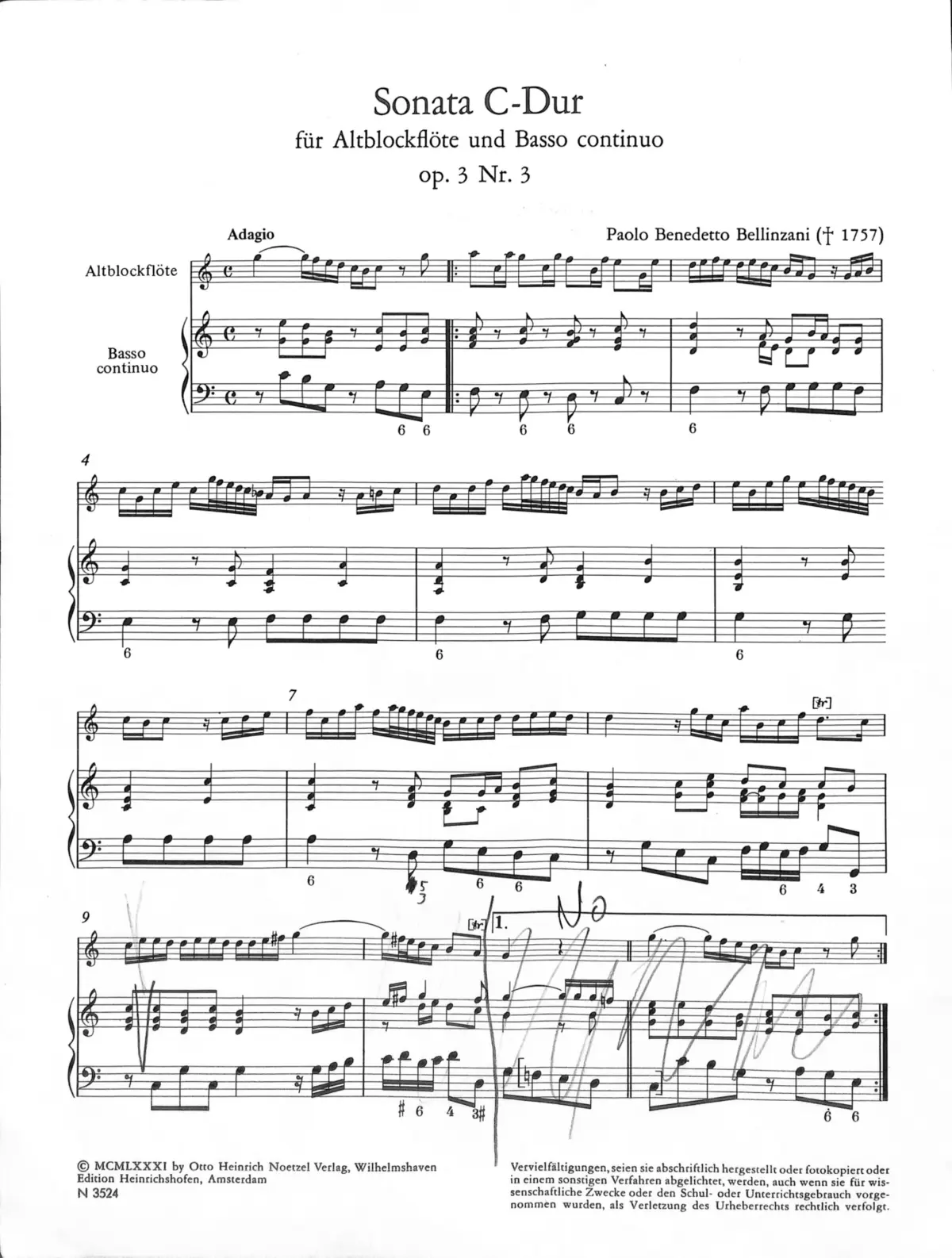 12 Recorder Sonatas - Page 1