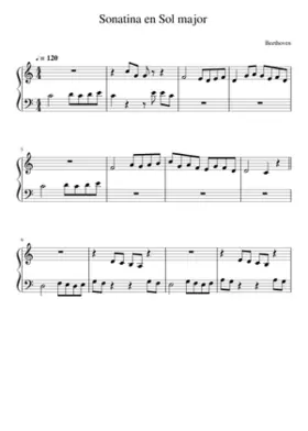 Sonatina en Sol major - Beethoven