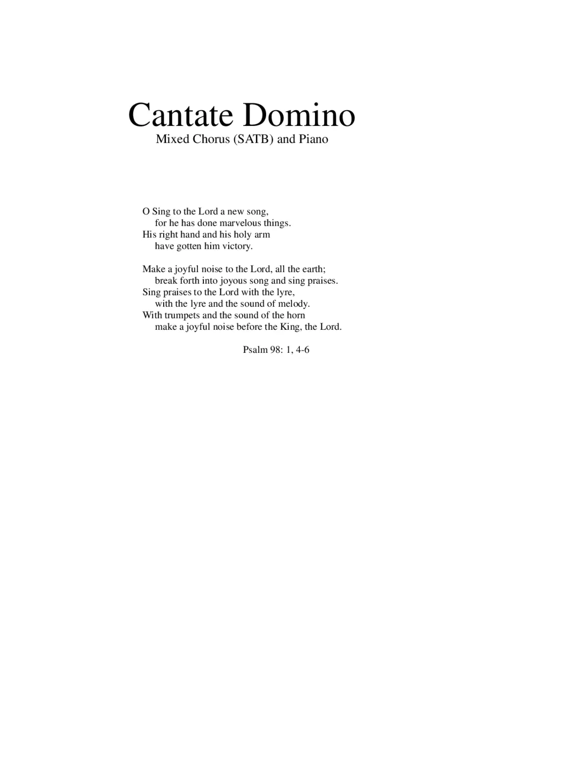 Cantate Domino - Page 1