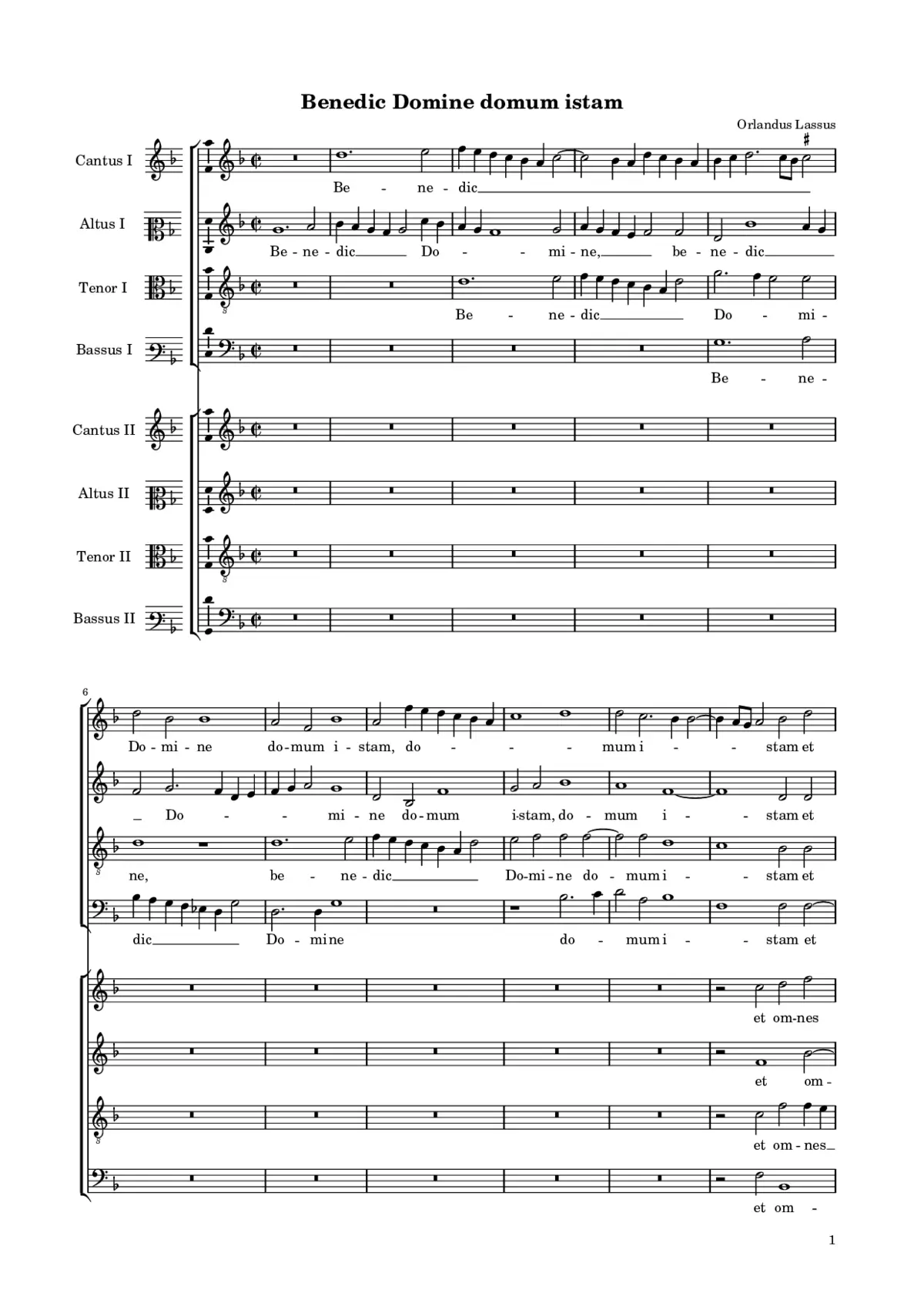 Benedic, Domine, domum istam - Page 1