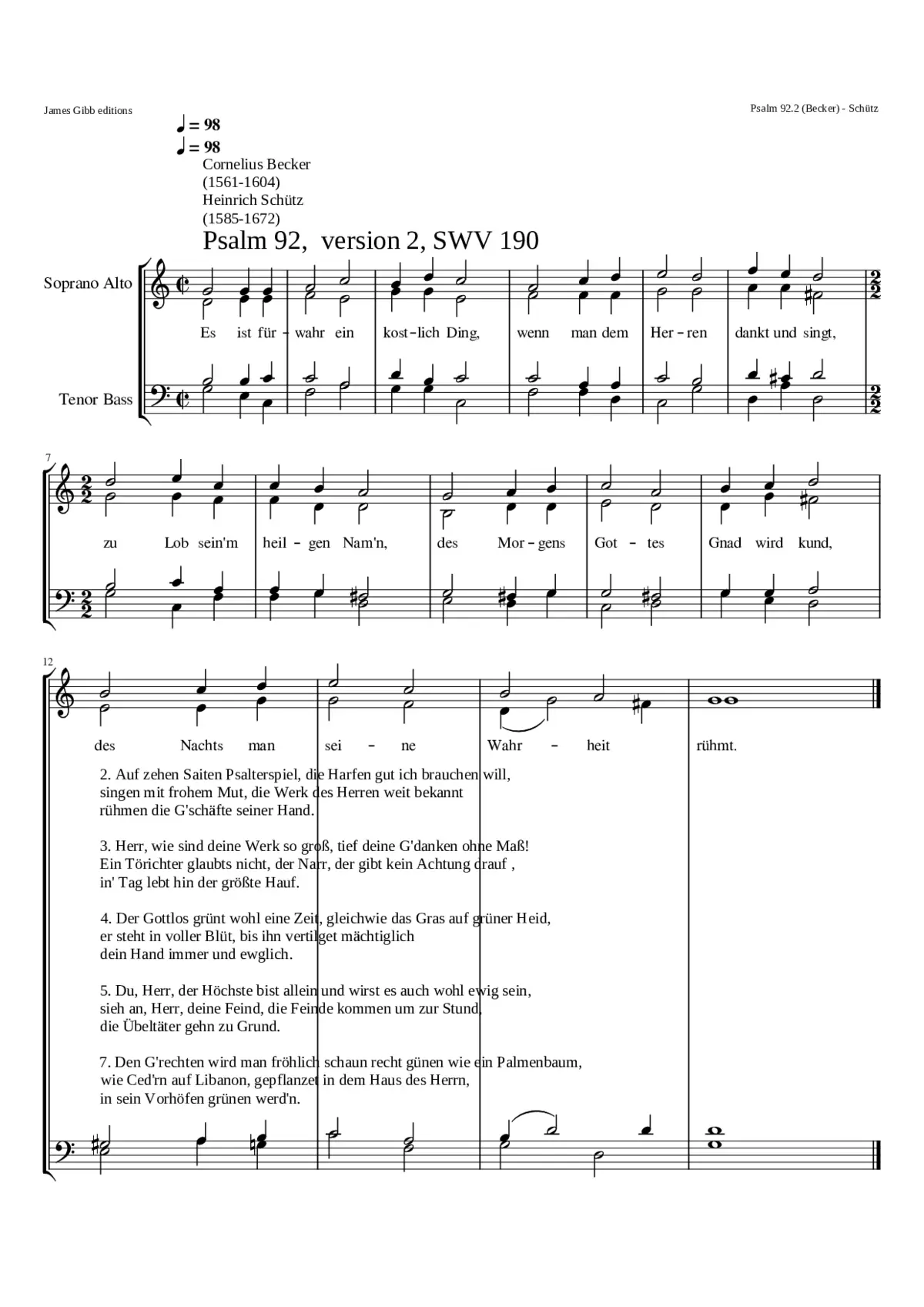 Es ist fürwahr ein köstlich Ding SWV 191 - Page 1