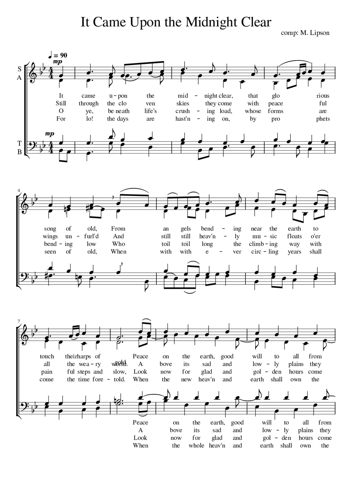 It Came Upon The Midnight Clear - Page 1