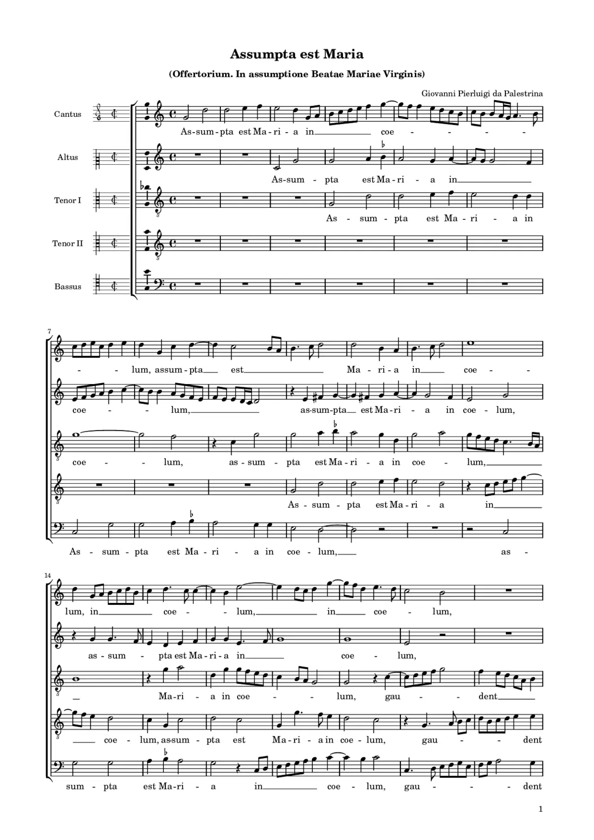 Assumpta est Maria a 5 - Page 1