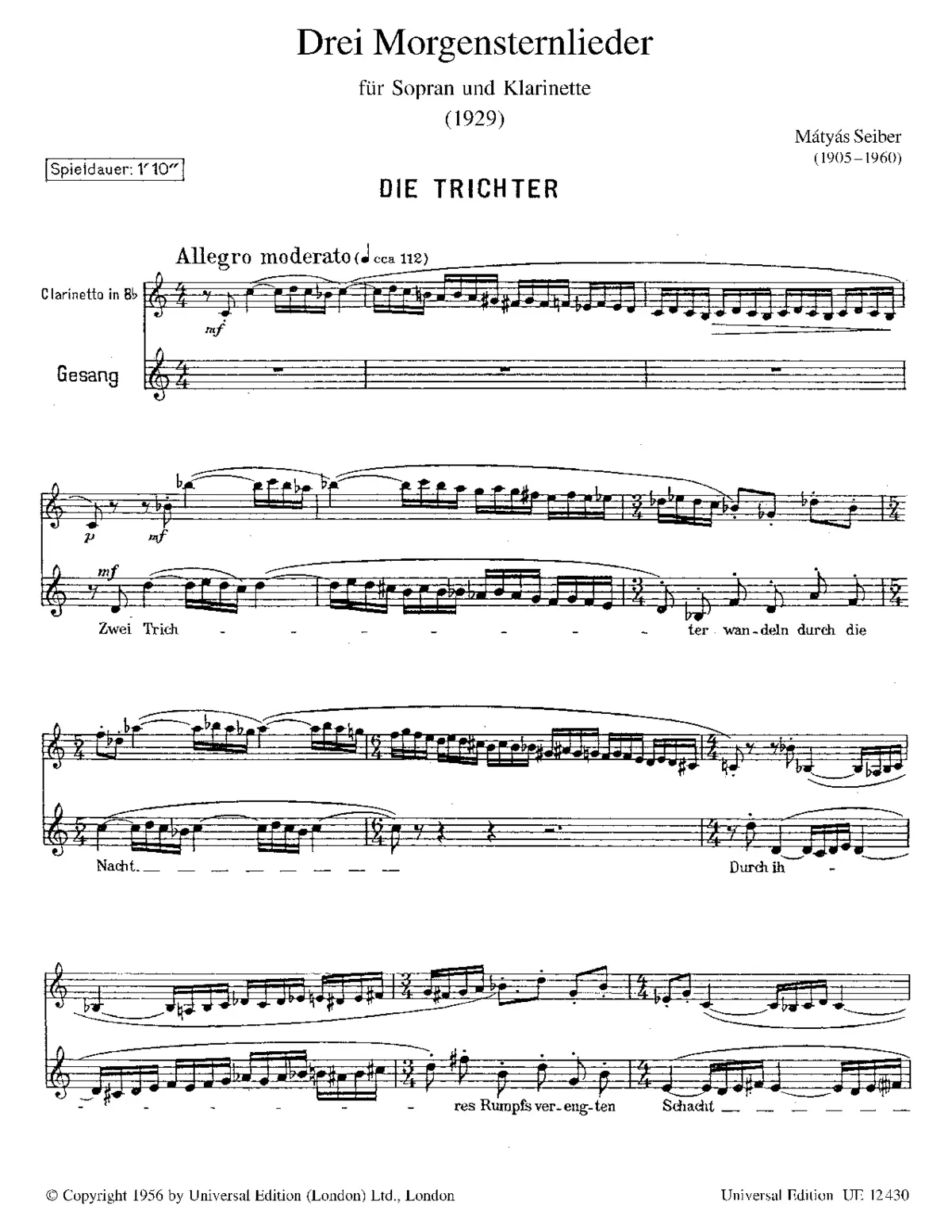 3 Morgensternlieder - Page 1