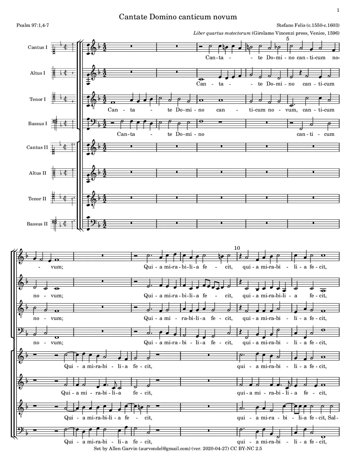 Cantate Domino - Page 1