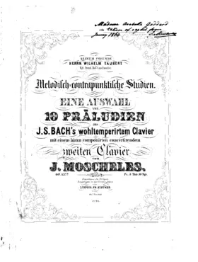 Melodic Counterpoint Studies on Bach's Well-Tempered Clavier