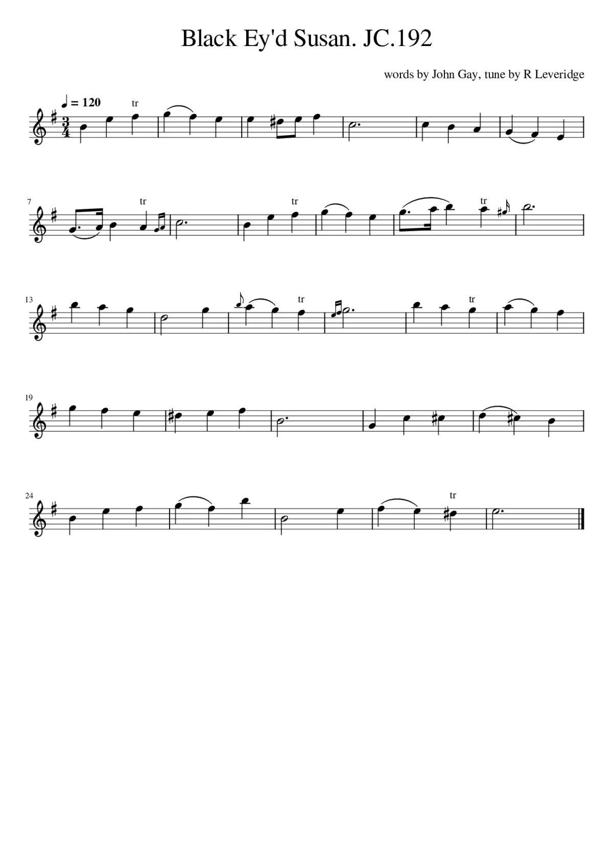 Black Ey'd Susan. JC.192 - Page 1