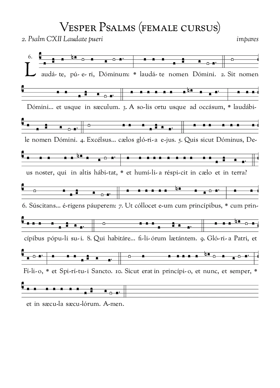 Laudate pueri Dominum a 4 - Page 1