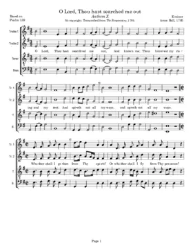 O Lord, Thou hast searched me out