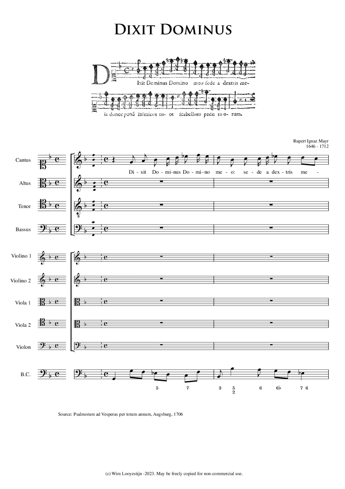 Dixit Dominus - Page 1