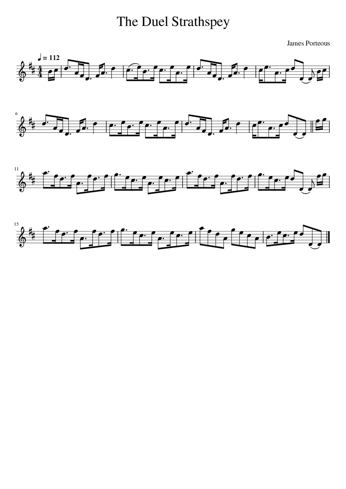 The Duel Strathspey - Page 1